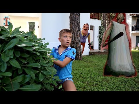 Видео: Прятки в ОТЕЛЕ! Тима потерялся! Гренни и Привет Сосед приследуют!
