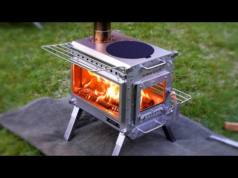 Видео: Тестовый запуск дровяной печи для зимнего кемпинга