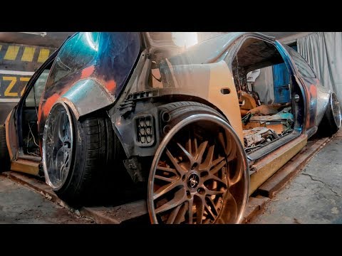 Видео: Расширение металлом арок и порога VW golf 4