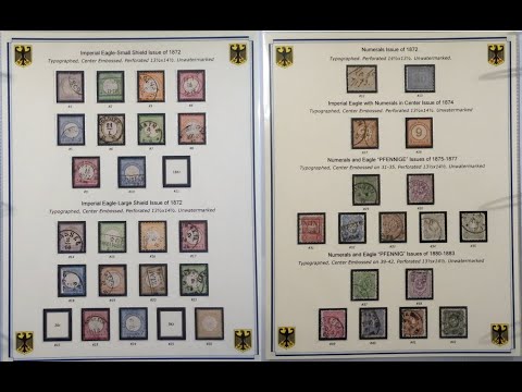 Видео: Начинаю новый альбом для марок Германии. Обзор первых выпусков Имперской Германии.