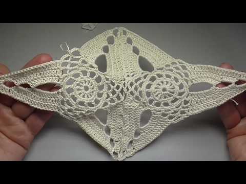 Видео: Crocheted triangular motif №2 Треугольный мотив №2 крючком из журнала Дуплет