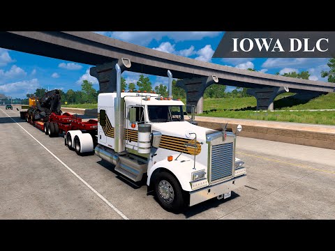 Видео: Негабаритный ЭКСКАВАТОР - IOWA DLC | Kenworth W900 Straight Pipe | ATS 1.55 | 2K POV реализм