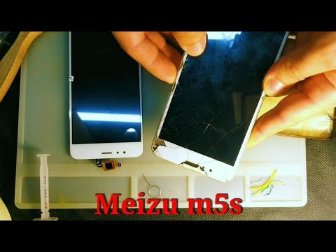 Видео: Meizu m5s замена дисплейного модуля (дисплея, сенсора)