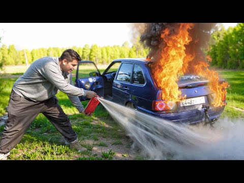 Видео: ОТСТРЕЛЫ с ОГНЁМ на ВАЗ 2114!