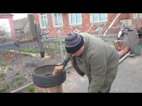 Видео: Дровокол пружинный модернизированный ч.2 работа. Spring log splitter modernized, work.