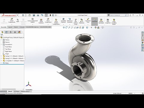 Видео: Проектирование центробежного насоса с использованием Solidworks