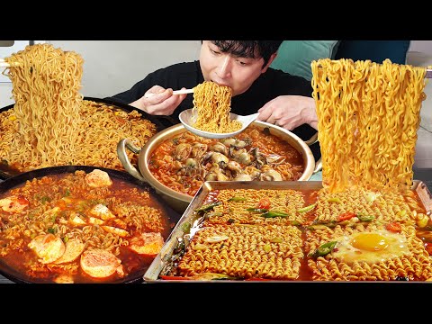 Видео: Различные виды острого рамена! Коллекция мукбанга рамэн MUKBANG ASMR REALSOUND EATINGSHOW