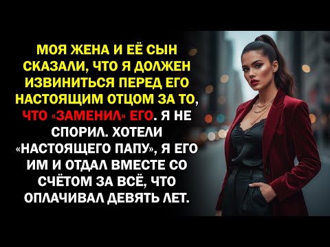 Видео: Моя жена и её сын сказали, что я должен извиниться перед его настоящим отцом за то, что «заменил»...