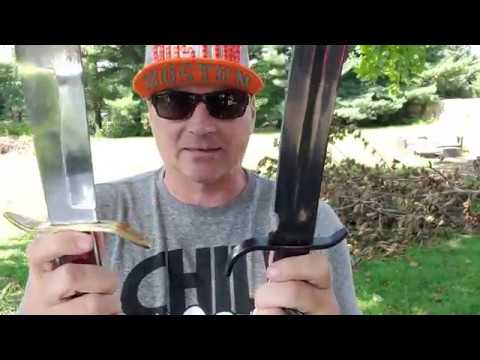 Видео: Cold Steel 1917 Frontier Bowie против Cold Steel Wild West Bowie