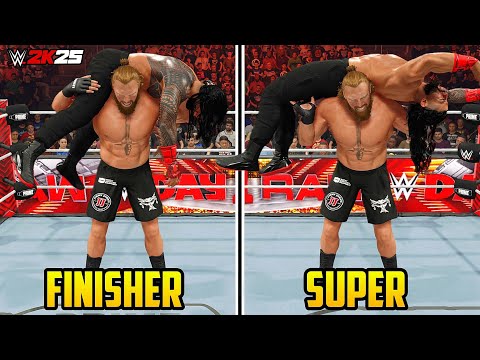 Видео: 50 приемов, которые можно использовать в качестве суперфинишинга в WWE 2K25