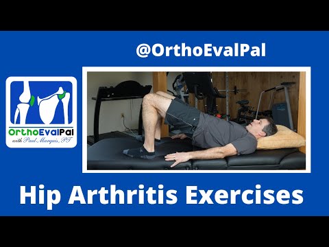 Видео: Упражнения при артрите тазобедренного сустава (легкое укрепление)