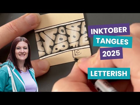 Видео: Inktober Tangles, день 24 | Как рисовать буквы