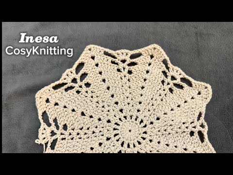 Видео: Гачкуємо серветку. / Crocheting  plate mat.