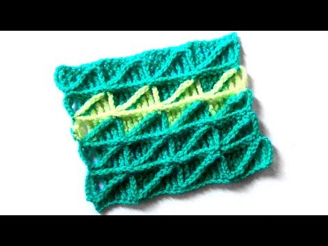 Видео: Рельефный узор Зигзаги