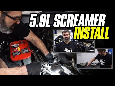 Видео: КАК УСТАНОВИТЬ 5,9-литровый турбодизель Cummins | BD DIESEL SCREAMER TURBO