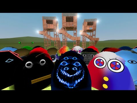 Видео: Злая семья Мунси против башен в Garry's Mod! (Парк 89)