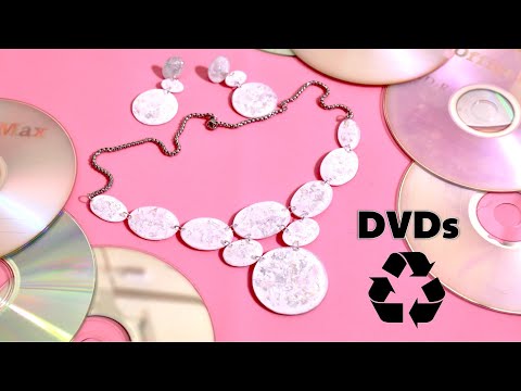 Видео: Как сделать колье с DVD 💿 Эффект опала