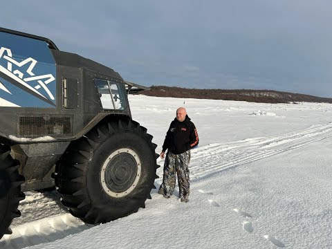 Видео: На вездеходе Шерп Макс вдоль Белого моря в гости к поморам зимой. Sherp Max
