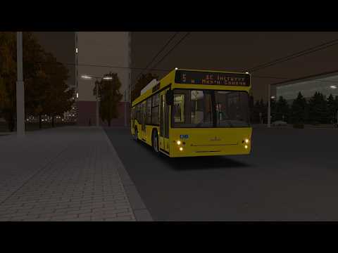 Видео: OMSI2, Новобобруйск, маршрут 5, МАЗ 103Т, с информатором