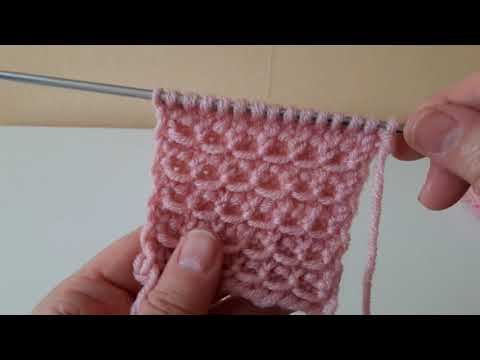 Видео: Интересный узор спицами "Колечки"