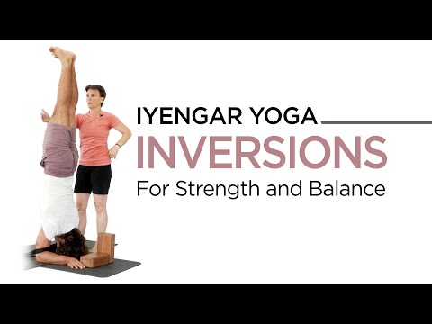 Видео: Перевернутые позы йоги Айенгара для укрепления рук и баланса