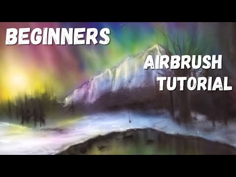 Видео: Урок по аэрографии для начинающих. Северное сияние!