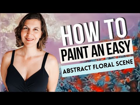 Видео: Как нарисовать простой абстрактный цветочный пейзаж