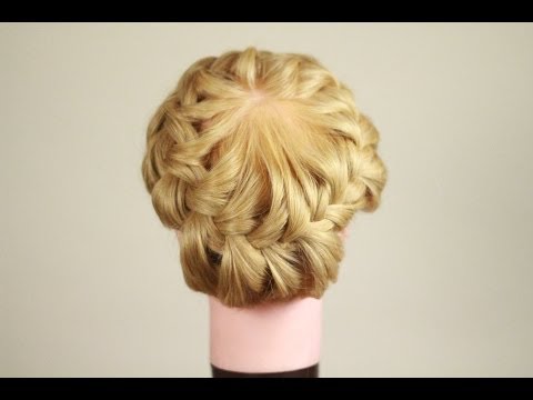 Видео: Прическа корзинка подробный урок. Hairstyle "Basket" classic braiding