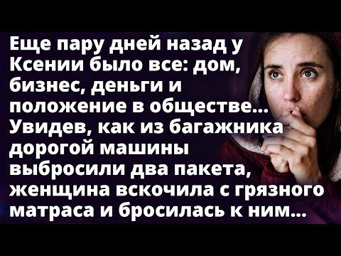 Видео: Увидев, как из багажника дорогой машины выбросили два пакета, Ксения бросилась к ним Истории любви