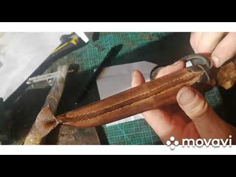 Видео: Мастер-класс по пошиву ножен финского типа из кожи РД.