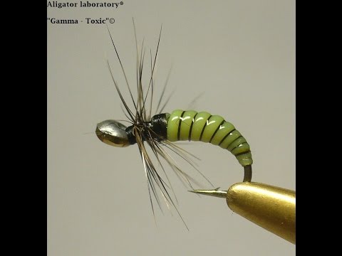 Видео: Вязание мушки . Fly Tying - Gamma  Toxic©