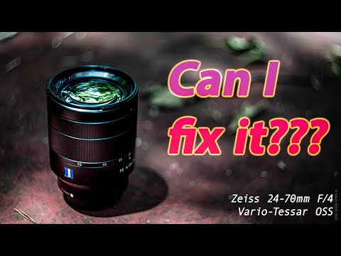 Видео: Zeiss 24-70mm F/4 Vario-Tessar | Разборка и ремонт объектива Sony (можно ли его починить?)