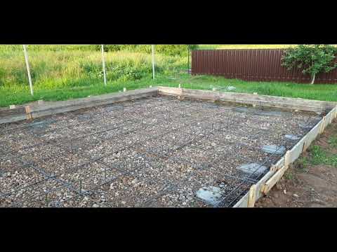 Видео: Гараж, фундамент " шведская плита", без утепления.