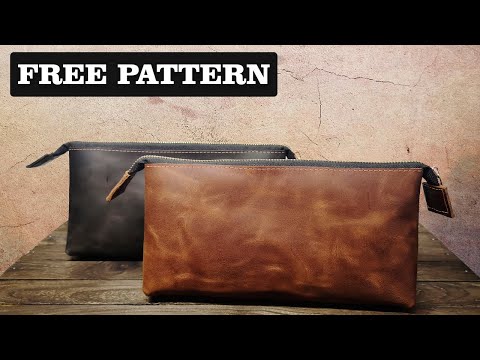 Видео: Создание кожаной косметички и бесплатные пдф выкройки