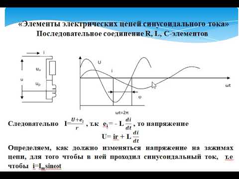 Видео: Лекция 5.4 Последовательное соединение R-L-С-элементов