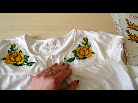 Видео: Вышивка на водорастворимом флизелине. Embroidery on water-soluble fleece.