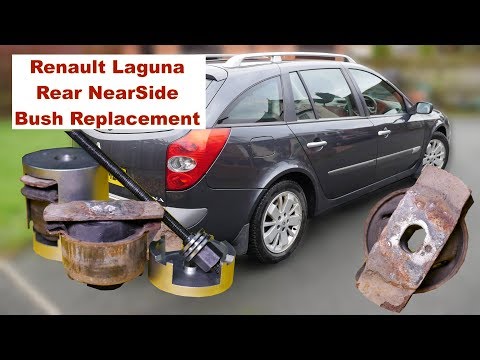 Видео: Замена заднего сайлентблока передней оси Renault Laguna 2007 года. С помощью инструмента для снят...