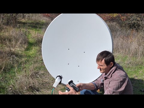 Видео: Продолжаю настраивать антенну Gibertini 1.0m на спутниках Экспресс AMУ1 36E и Экспресс AM6 53E