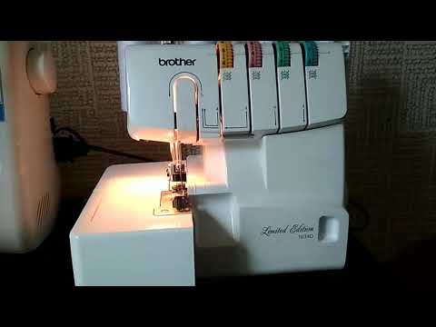 Видео: Отзыв об оверлоке brother 1034d и роликовый шов