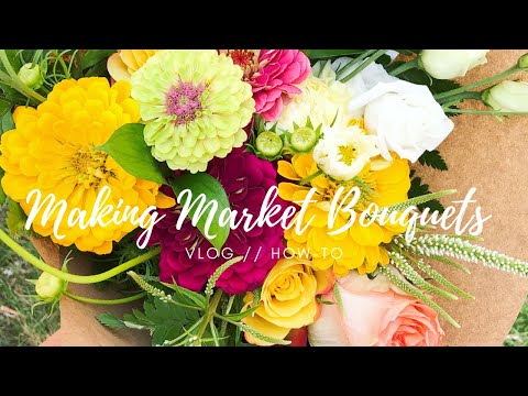 Видео: Создание рыночных букетов // Учебное пособие // Green Bee Floral Co.