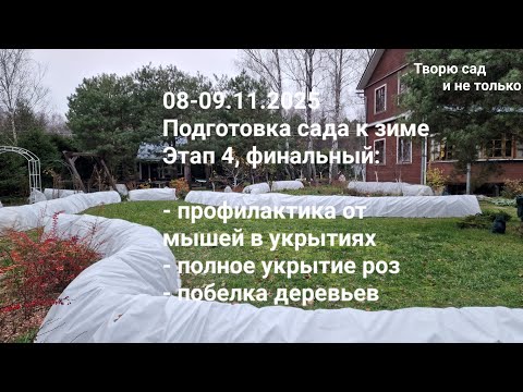 Видео: Творю сад. 08-09.11.2025. Подготовка сада к зиме. Этап 4.