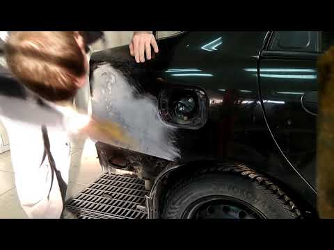 Видео: Chevrolet Lanos. Кузовной ремонт заднего крыла.
