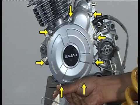 Видео: Bajaj Boxer 150 4-х ступ. Учебное видео о разборке/сборке двигателя