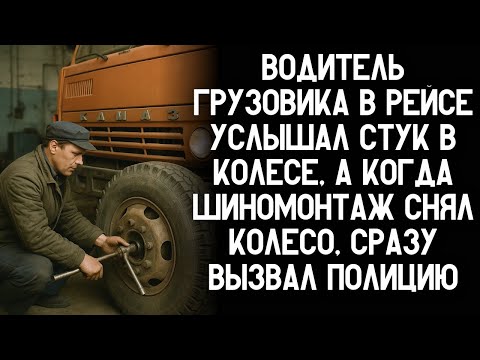 Видео: Водитель КАМАЗА услышал стук в колесе, а когда шиномонтаж снял колесо, все были шокированы