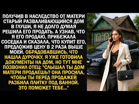 Видео: Получив в наследство от матери старый разваливающийся дом в глуши, я решила его продать  Но вдр