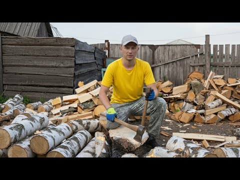 Видео: Как колка дров в деревне заменяет спортзал? Узнайте сейчас!