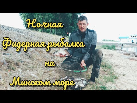 Видео: Ночная рыбалка с фидером на Заславском водохранилище. Фидерная ловля на Минском море.