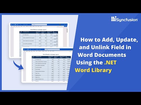 Видео: Работа с полями в документах Word с использованием библиотеки .NET Word
