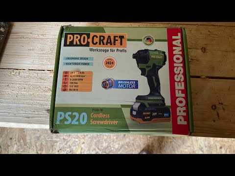 Видео: Аккумуляторный винтоверт ProCraft PS20 Energy, 1 АКБ, LiIon, 20В, 180Nm.