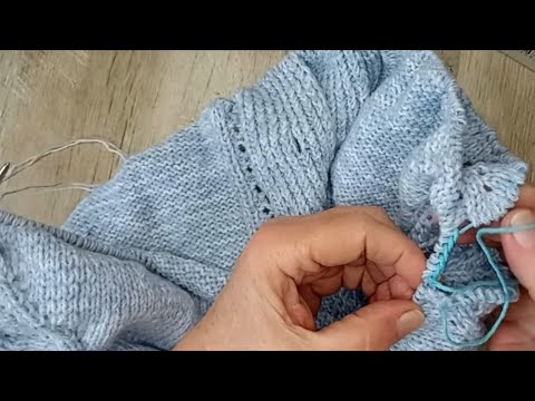 Видео: Как легко набрать петли подреза на бросовую нить и затем перенести на спицу.